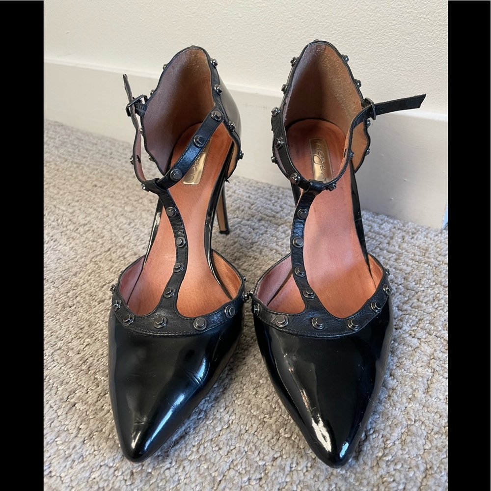 Halogen Martine T Strap  Studded Pump Heels